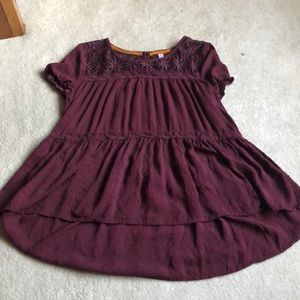 Burgundy Blouse